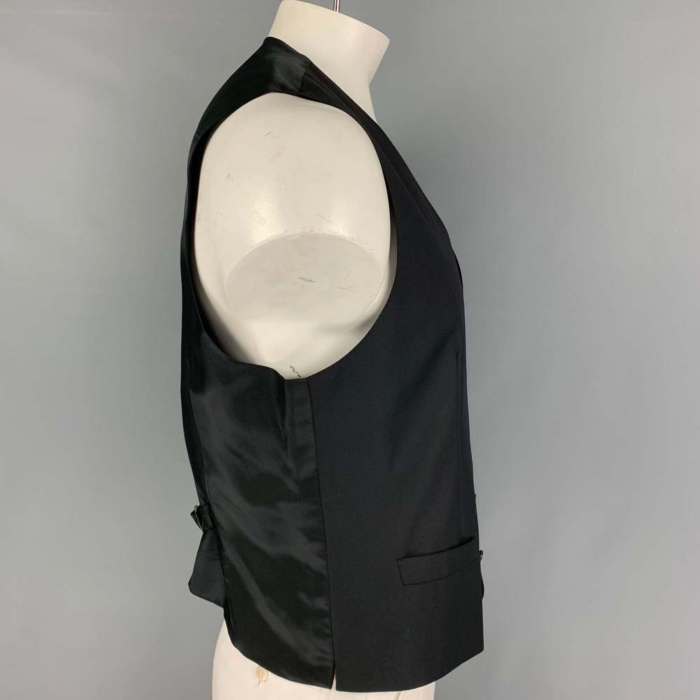DOLCE & GABBANA Black Viscose Blend Buttoned Vest - Picture 2 of 5